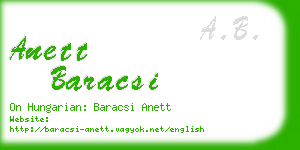 anett baracsi business card